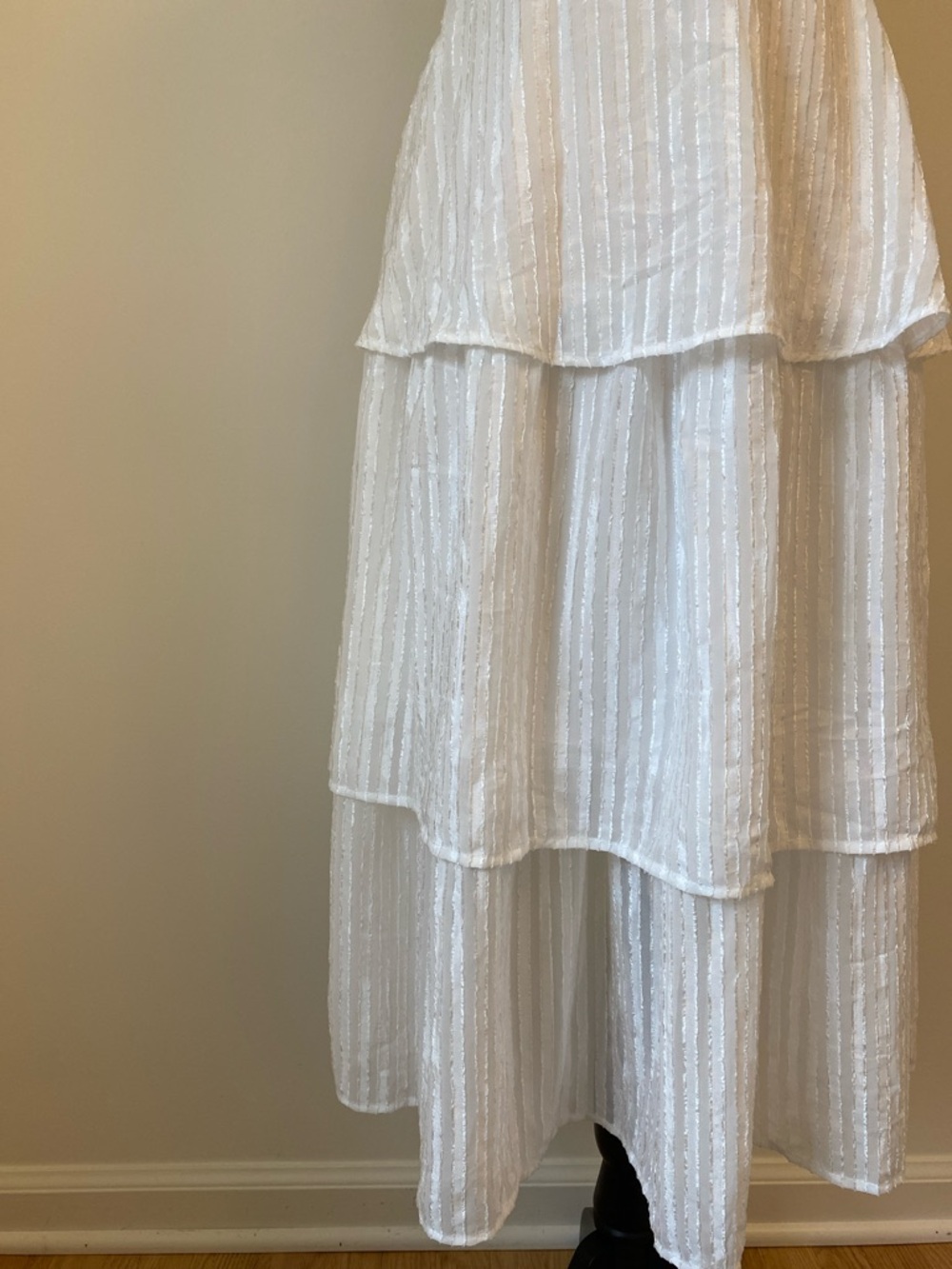 Lulus White Tiered V-Neck Spaghetti Strap Dress - Picture 7 of 13